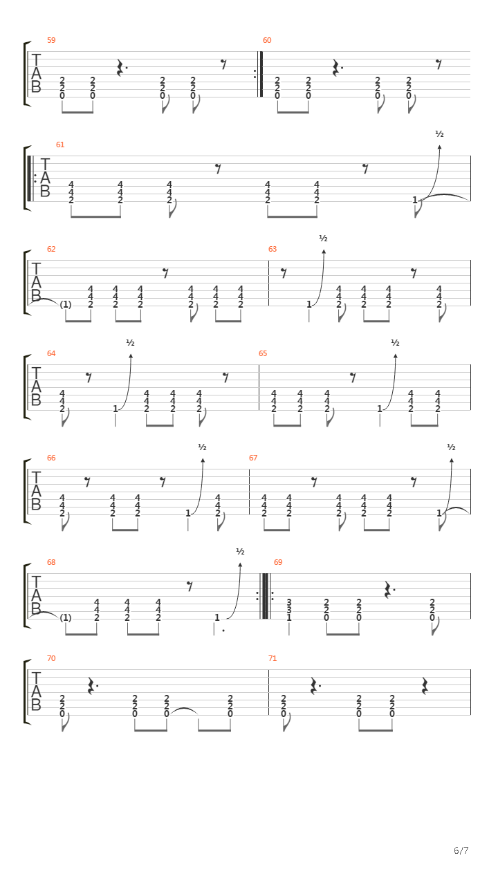 Corridor Of Chameleons吉他谱