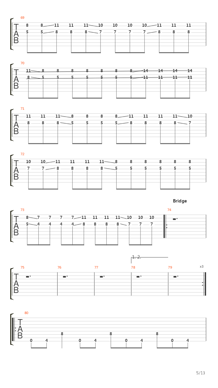 Dancers To A Discordant System吉他谱