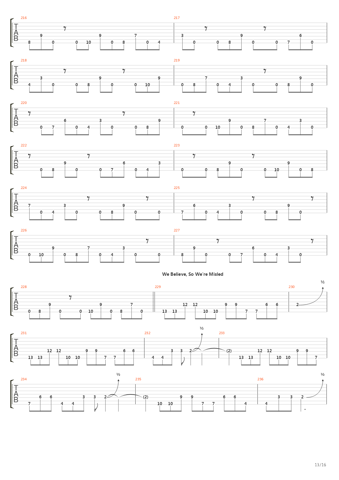 Dancers To A Discordant System吉他谱