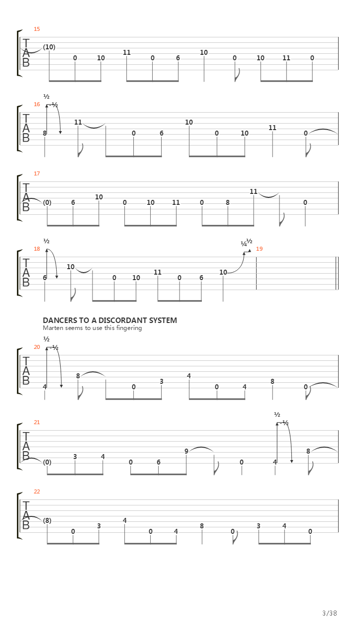 Dancers To A Discordant System吉他谱