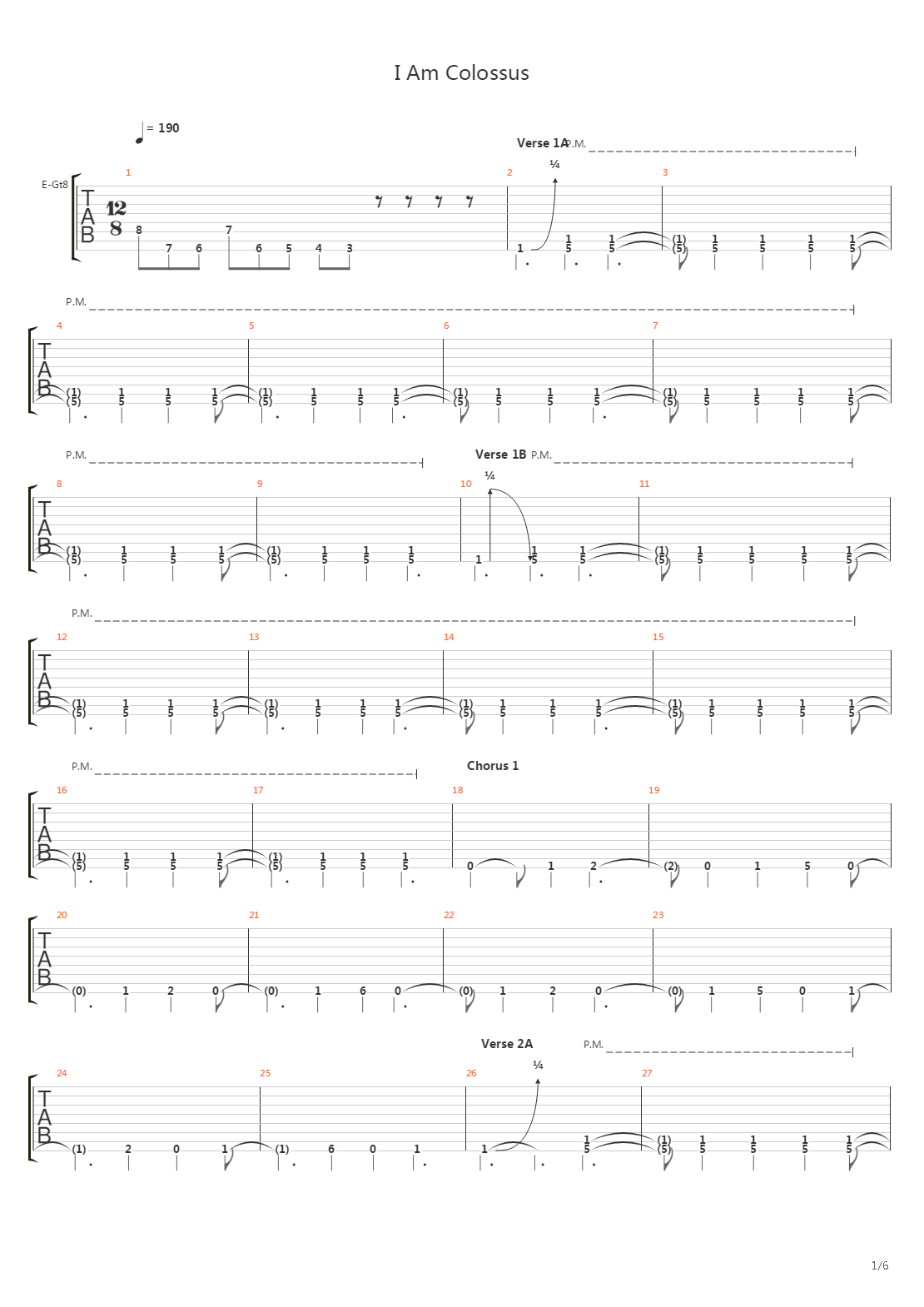 I Am Colossus吉他谱