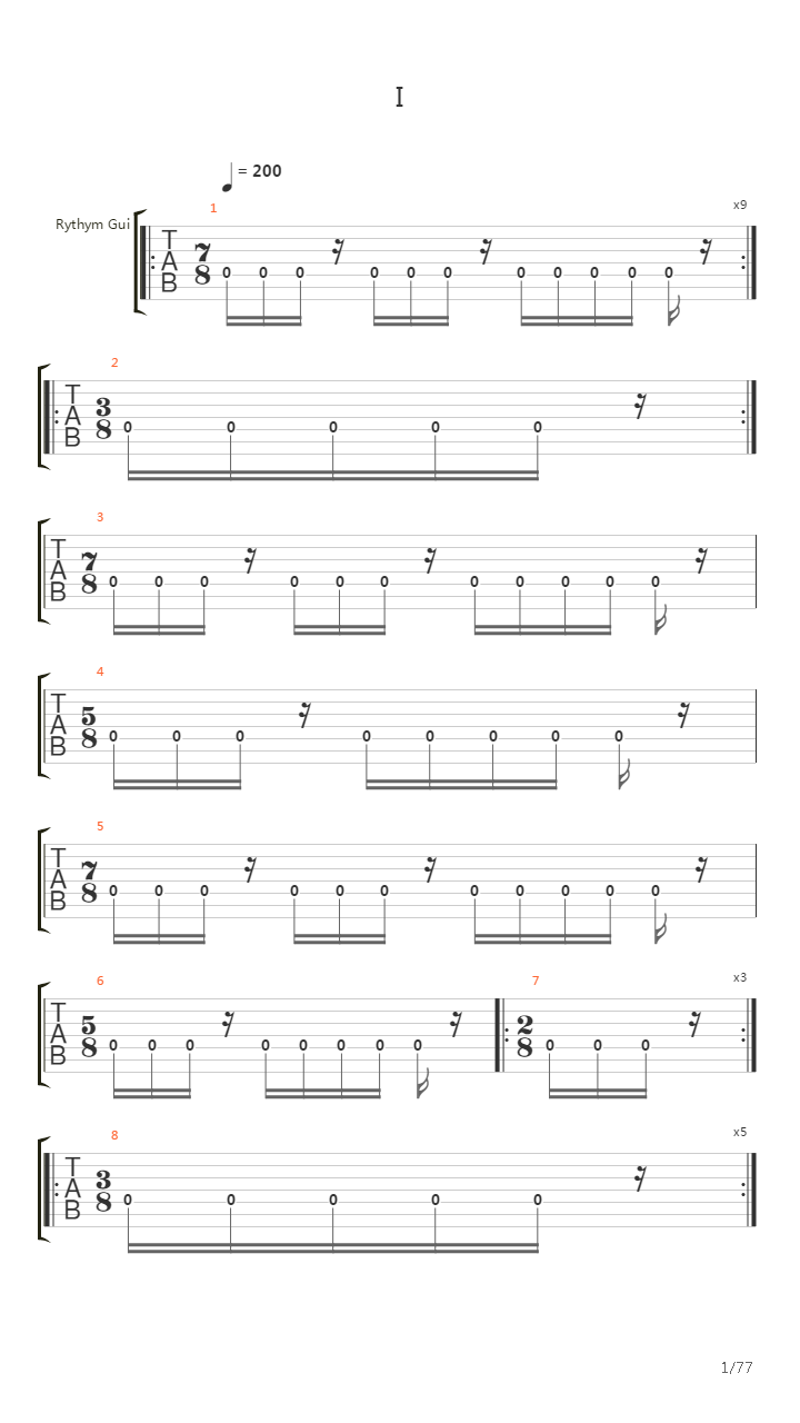 I吉他谱