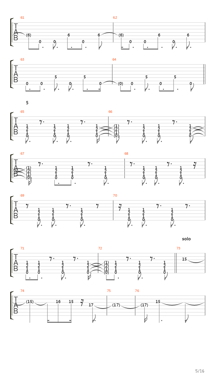 Nebulous吉他谱