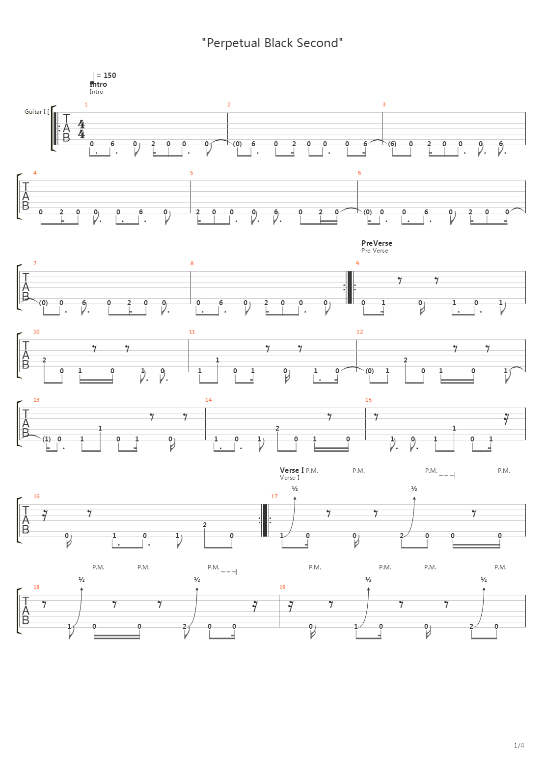Perpetual Black Second吉他谱