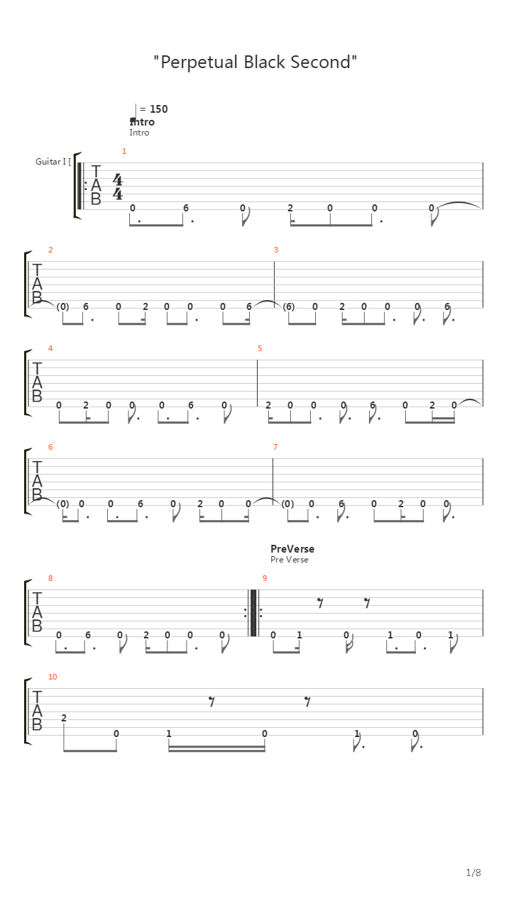 Perpetual Black Second吉他谱