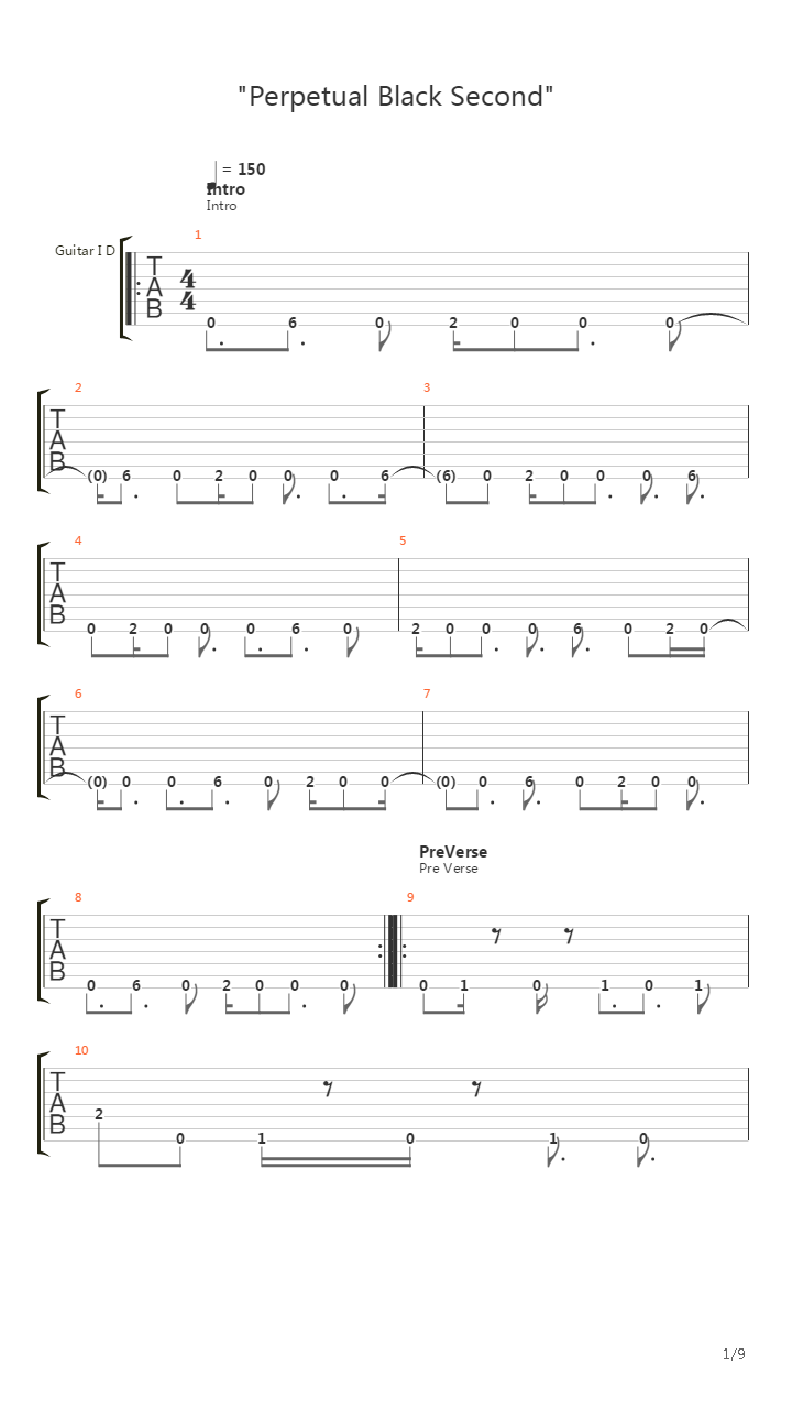 Perpetual Black Second吉他谱