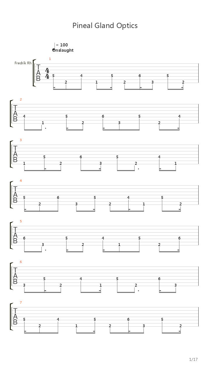 Pineal Gland Optics吉他谱