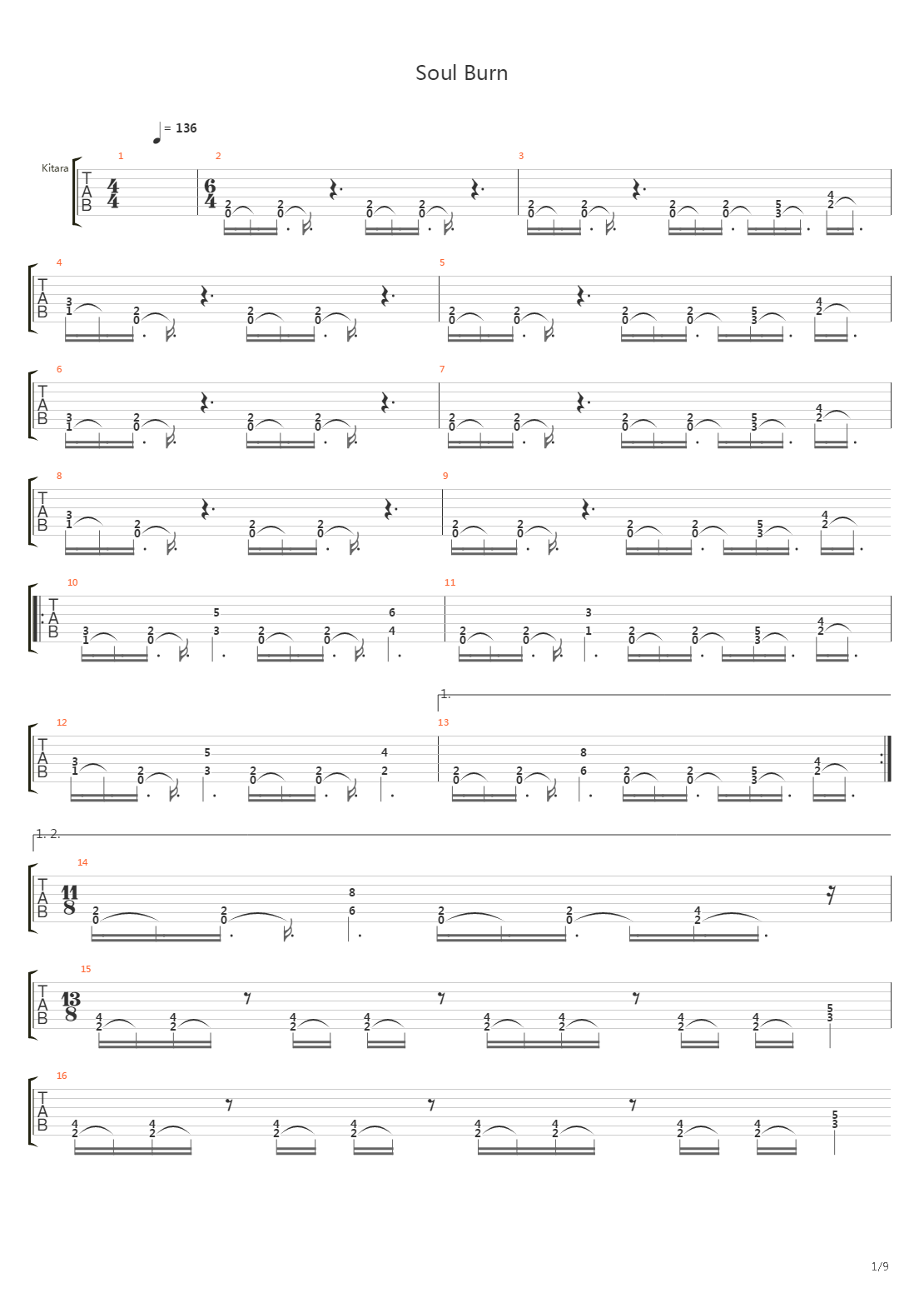 Soul Burn吉他谱
