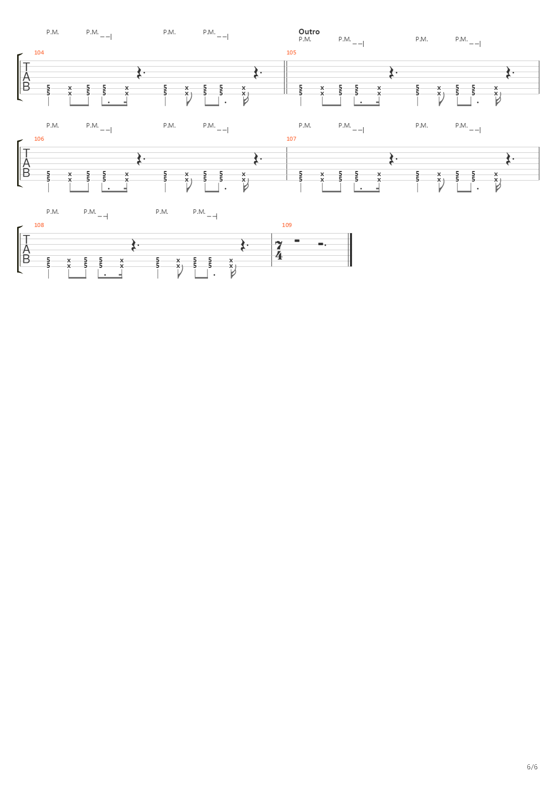 Spasm吉他谱