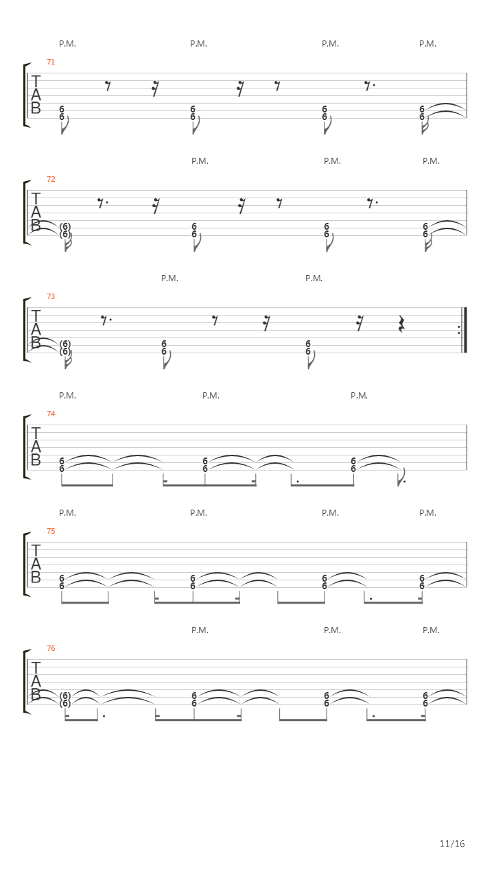 Spasm吉他谱