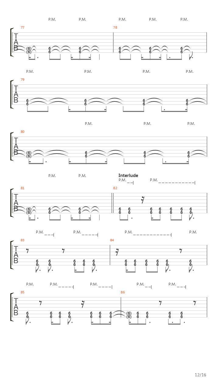 Spasm吉他谱