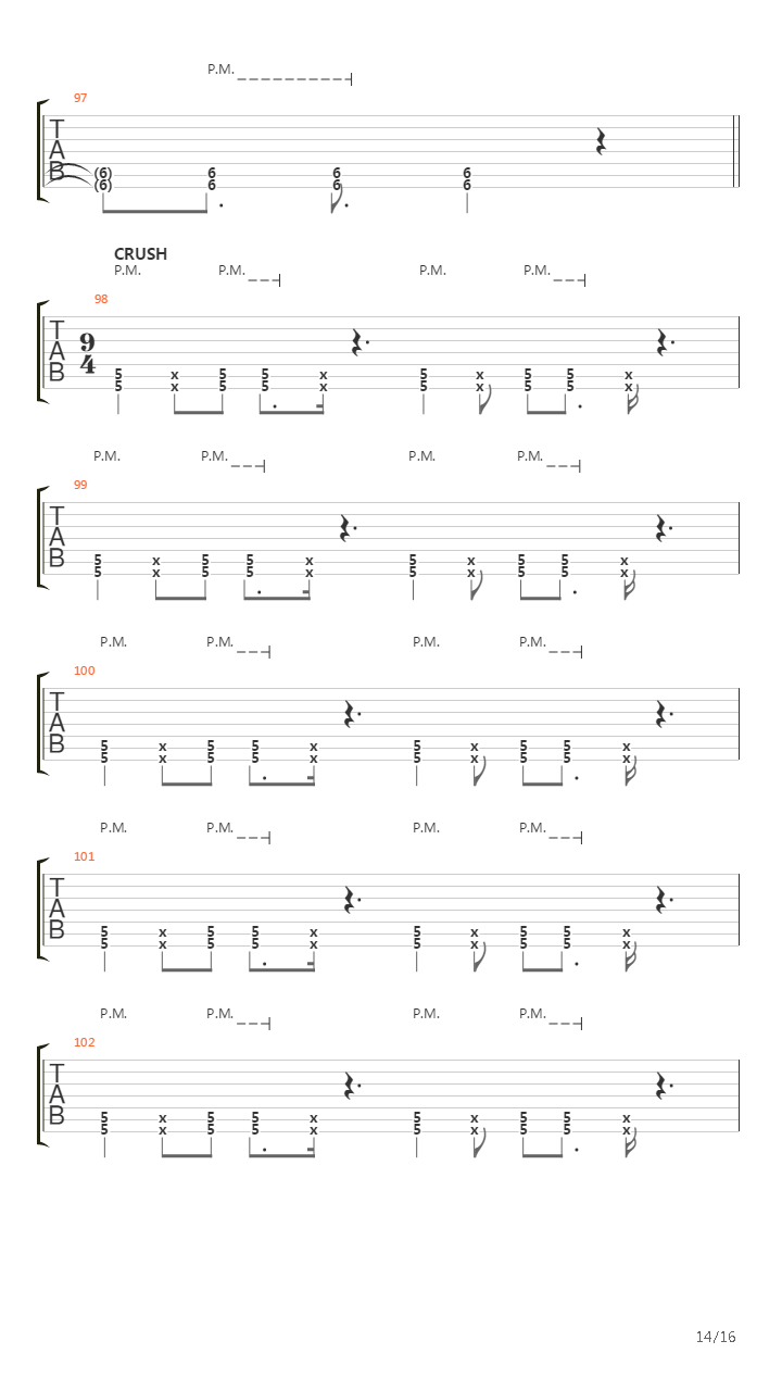 Spasm吉他谱