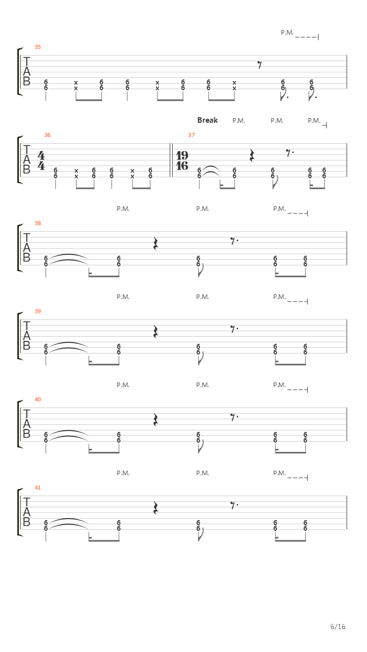 Spasm吉他谱