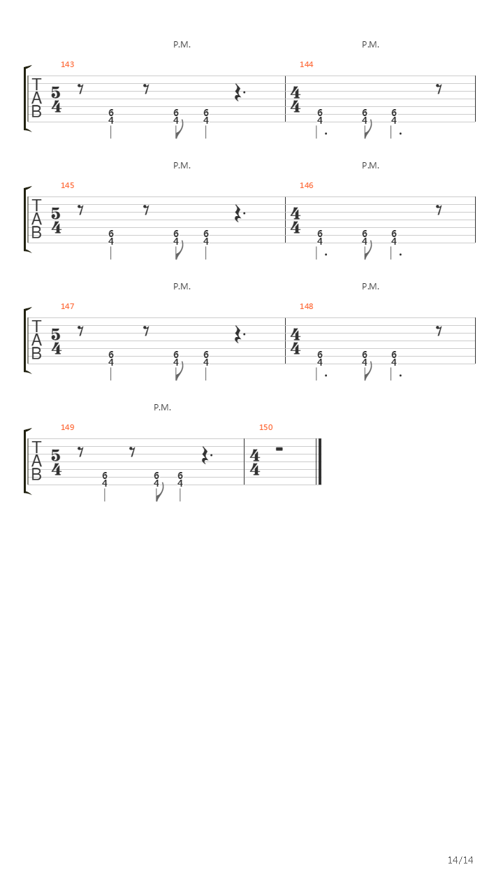 Spasm吉他谱