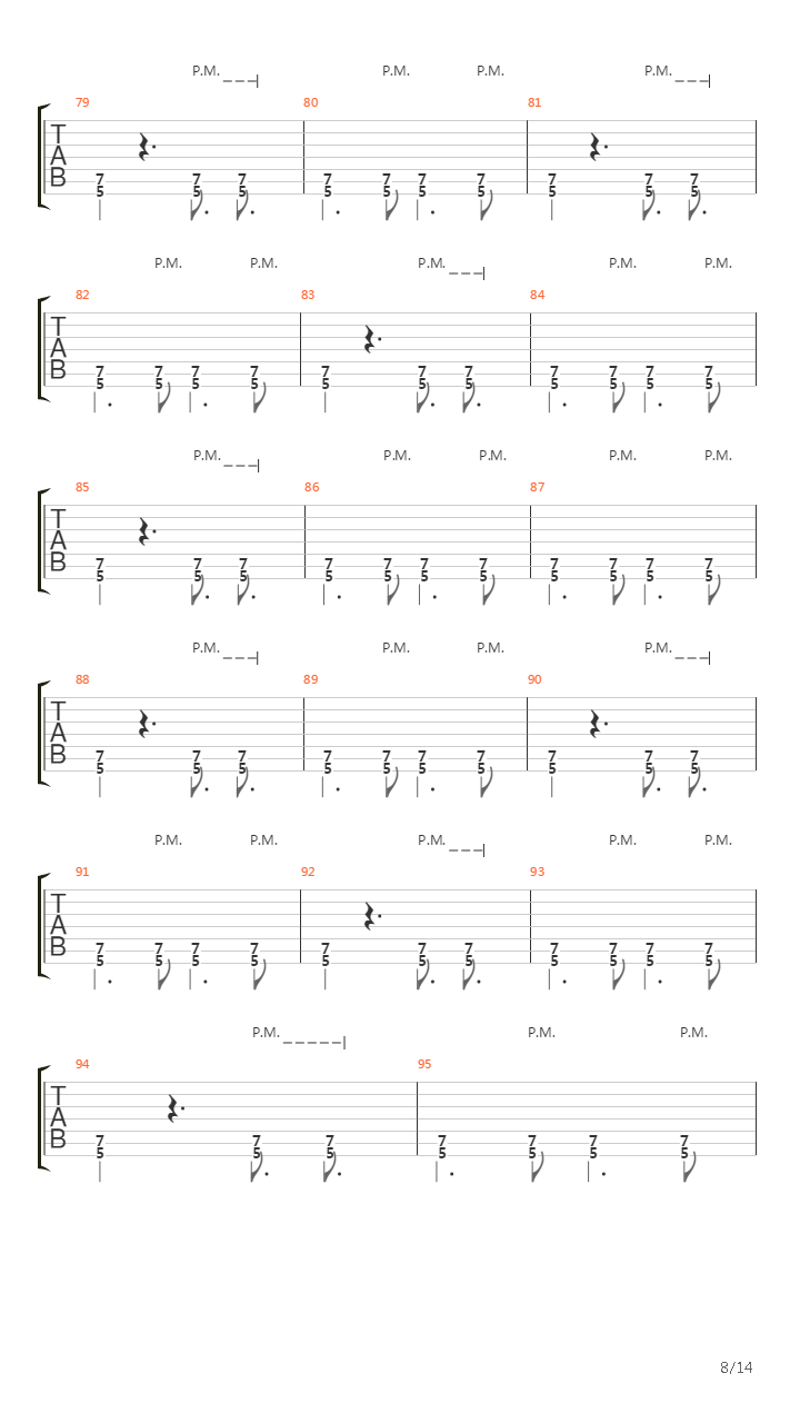 Spasm吉他谱