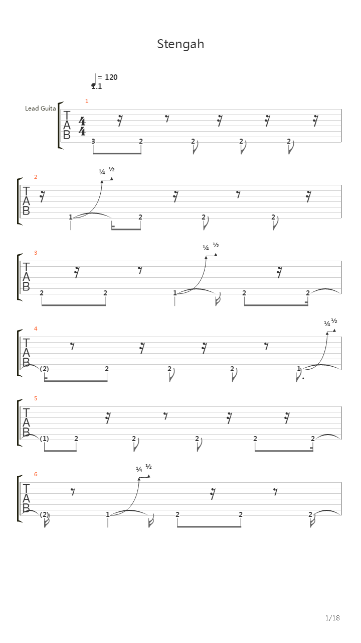 Stengah吉他谱