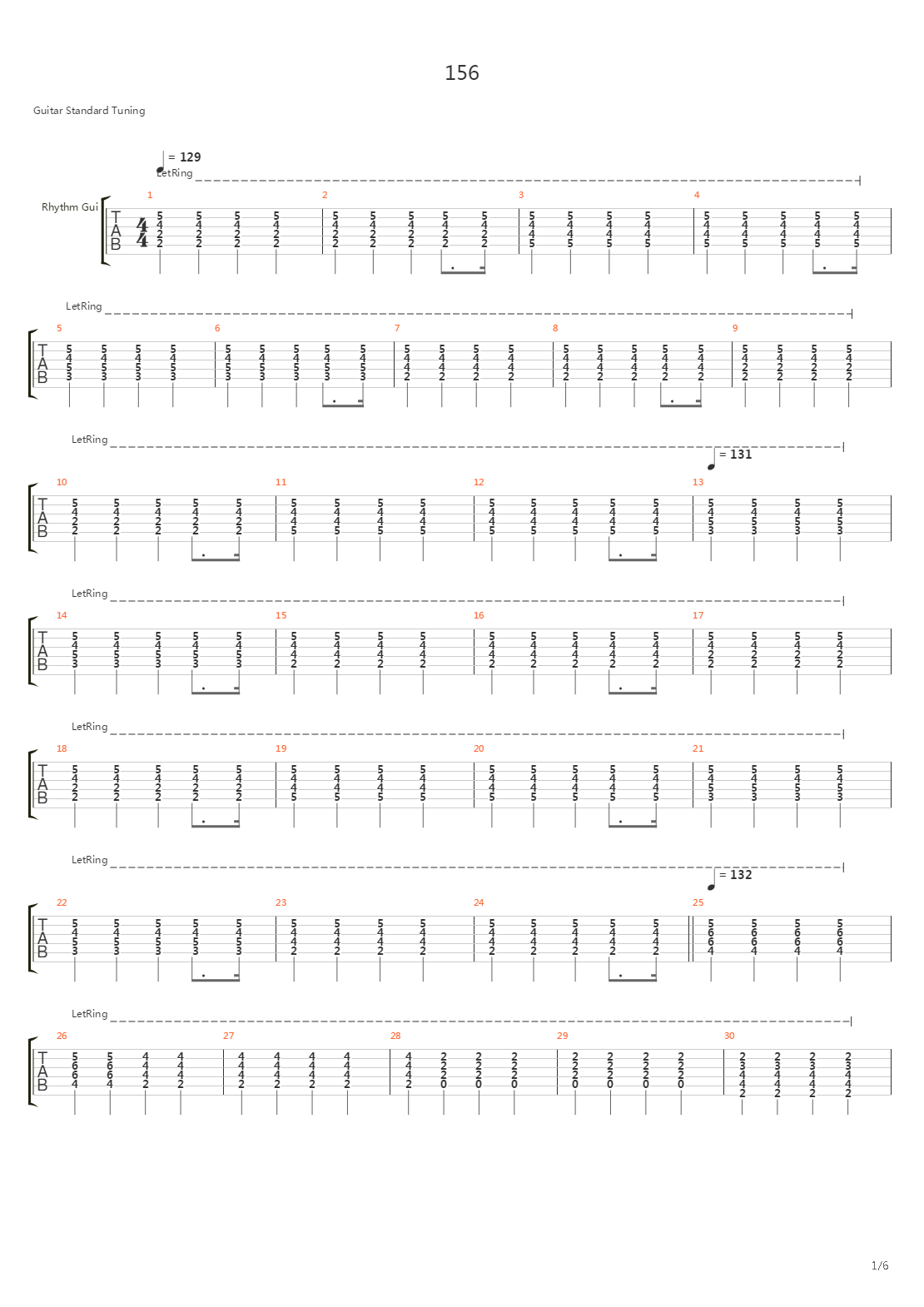 156吉他谱