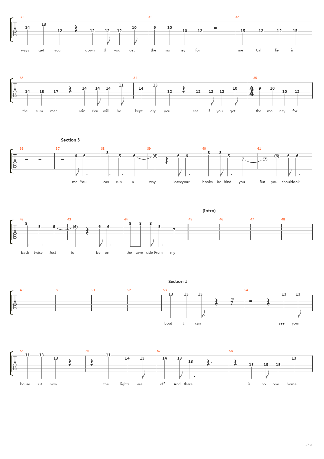 156吉他谱