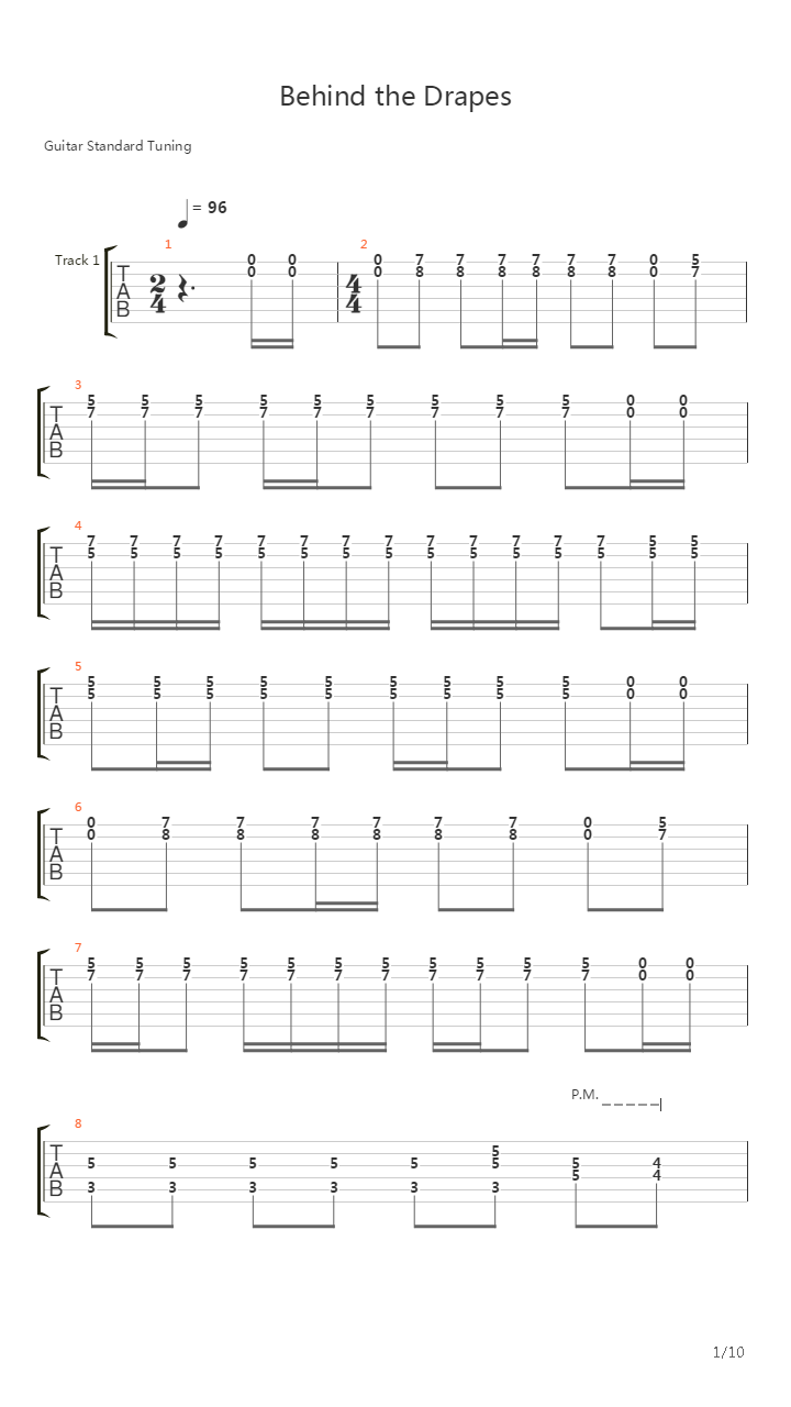 Behind The Drapes吉他谱