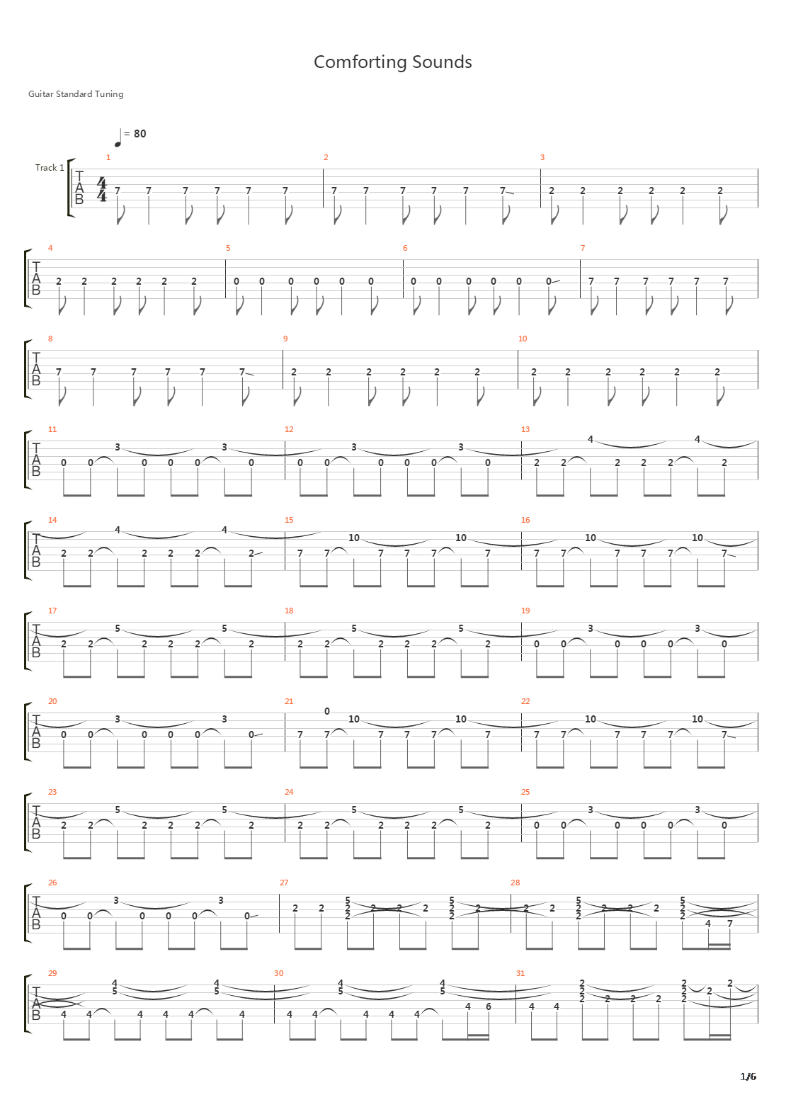 Comforting Sounds吉他谱