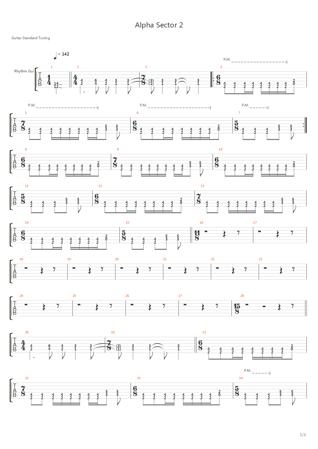 Alpha Sector 2吉他谱