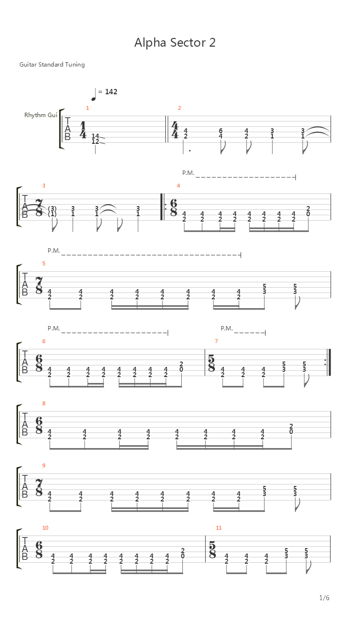 Alpha Sector 2吉他谱