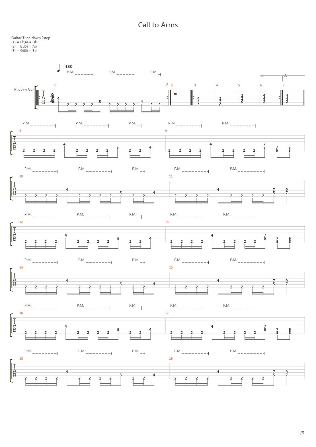Call To Arms吉他谱