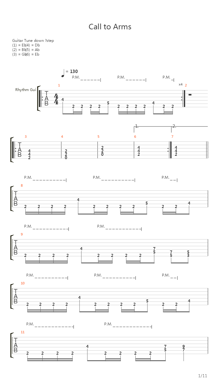 Call To Arms吉他谱