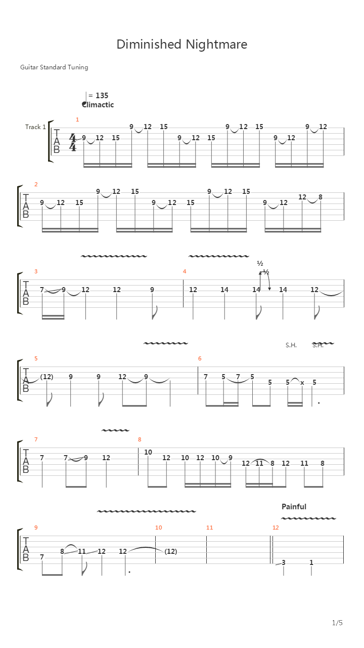 Diminished Nightmare吉他谱