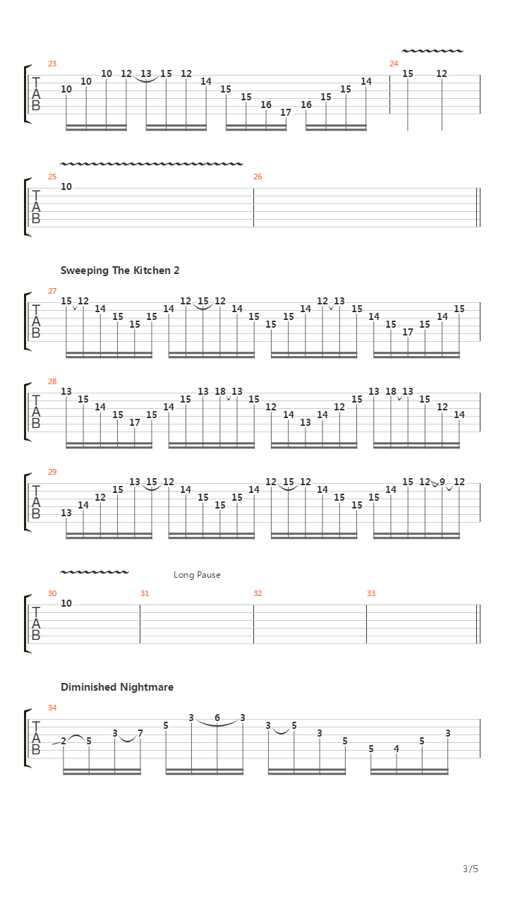 Diminished Nightmare吉他谱