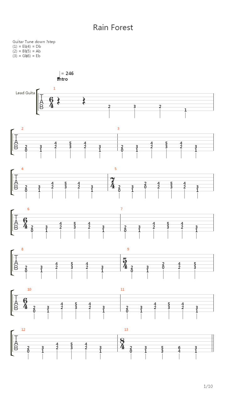 Rain Forest Part 1吉他谱