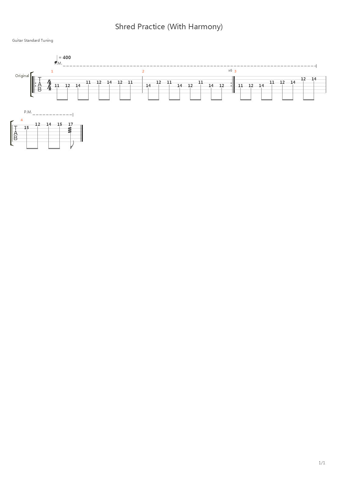 Shred Practice With Harmony吉他谱