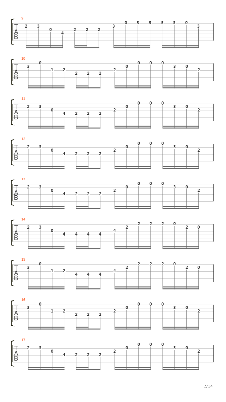 End Of Tubular Bell Part One吉他谱