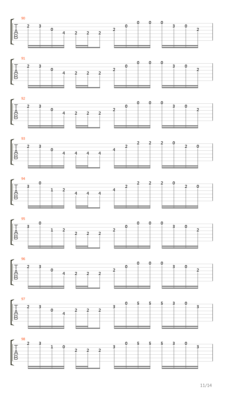 End Of Tubular Bell Part One吉他谱