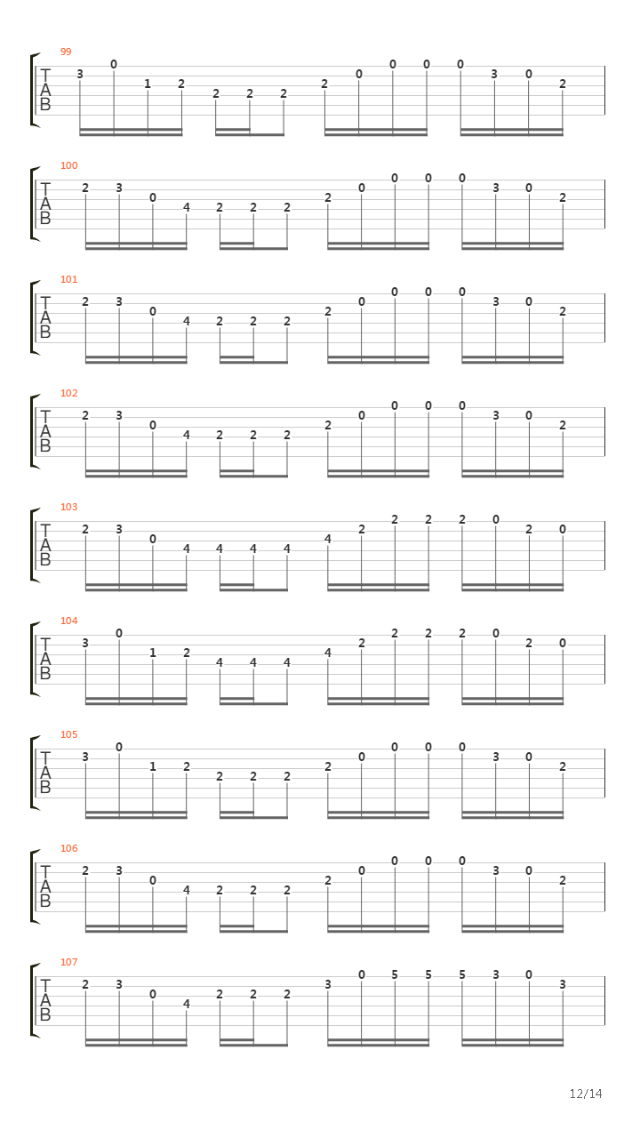 End Of Tubular Bell Part One吉他谱