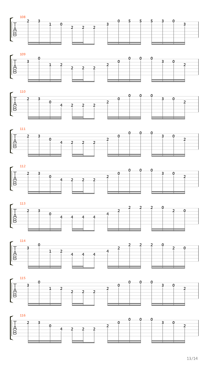 End Of Tubular Bell Part One吉他谱