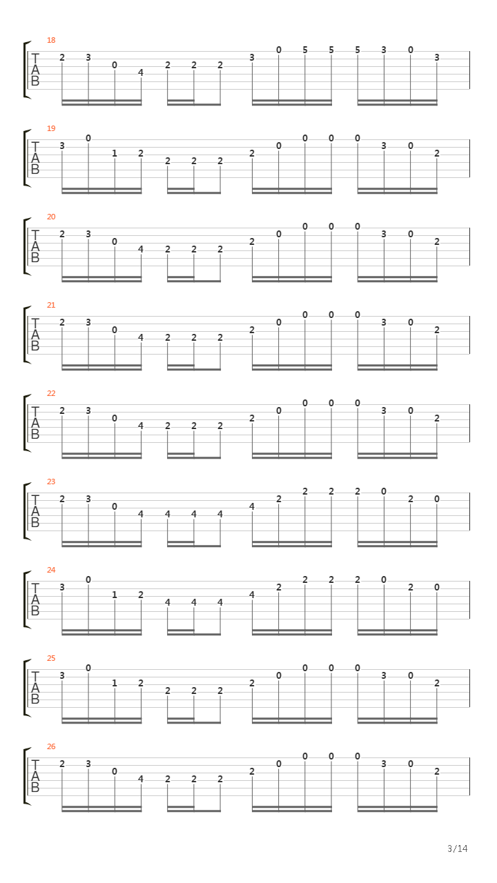 End Of Tubular Bell Part One吉他谱