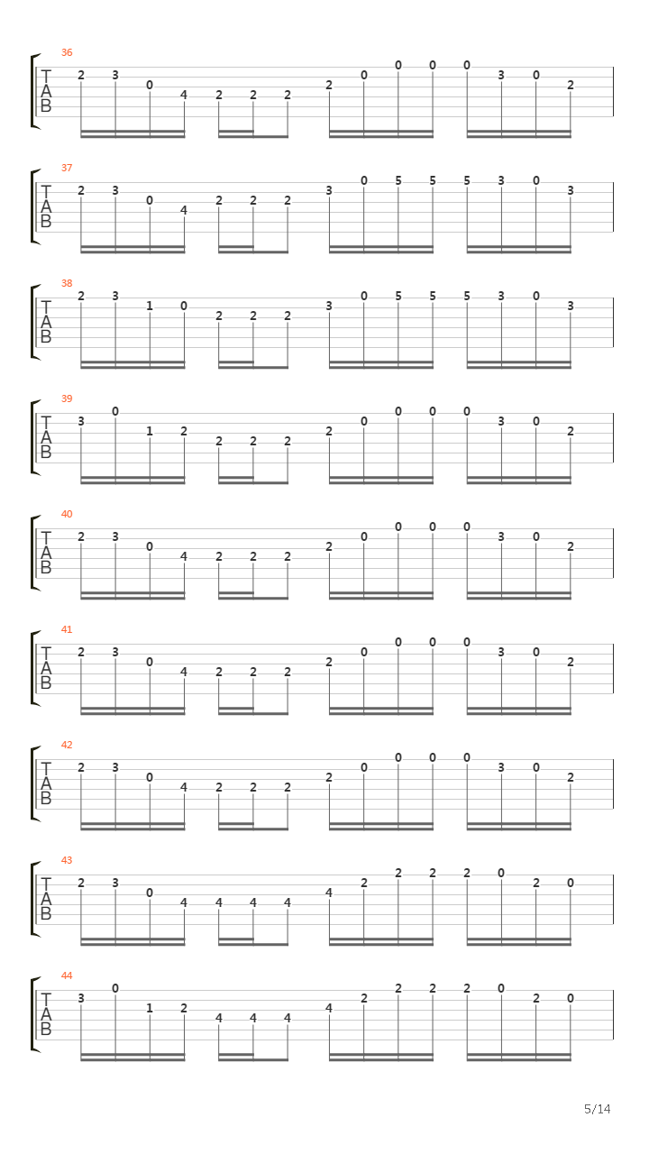 End Of Tubular Bell Part One吉他谱