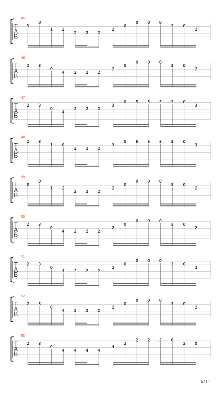 End Of Tubular Bell Part One吉他谱