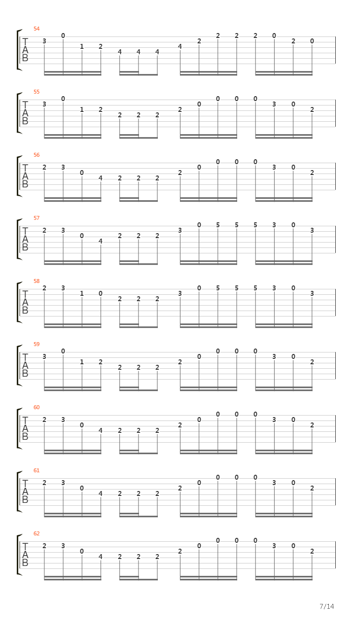 End Of Tubular Bell Part One吉他谱