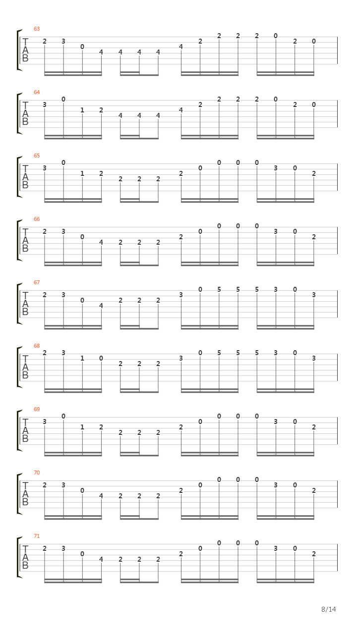 End Of Tubular Bell Part One吉他谱