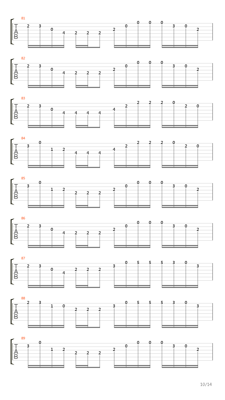 End Of Tubular Bell Part One吉他谱