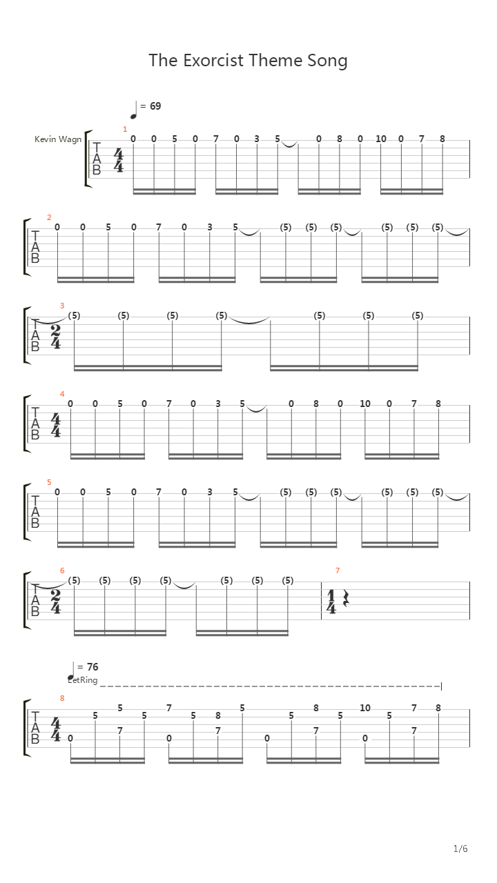 Exorcist吉他谱