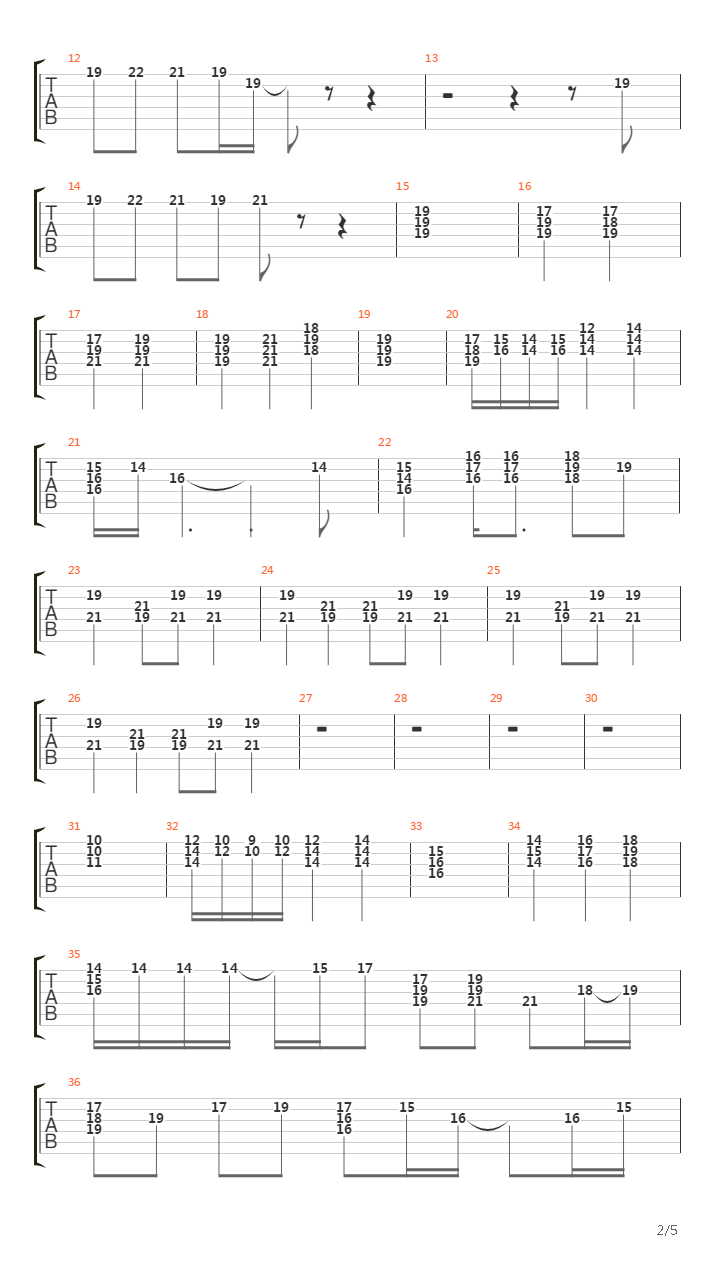 Five Miles Out吉他谱