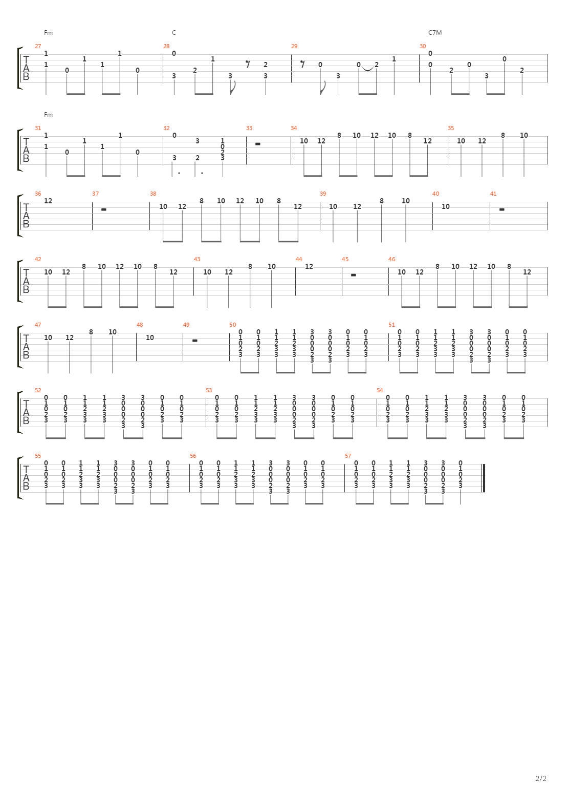 Taurus 3吉他谱