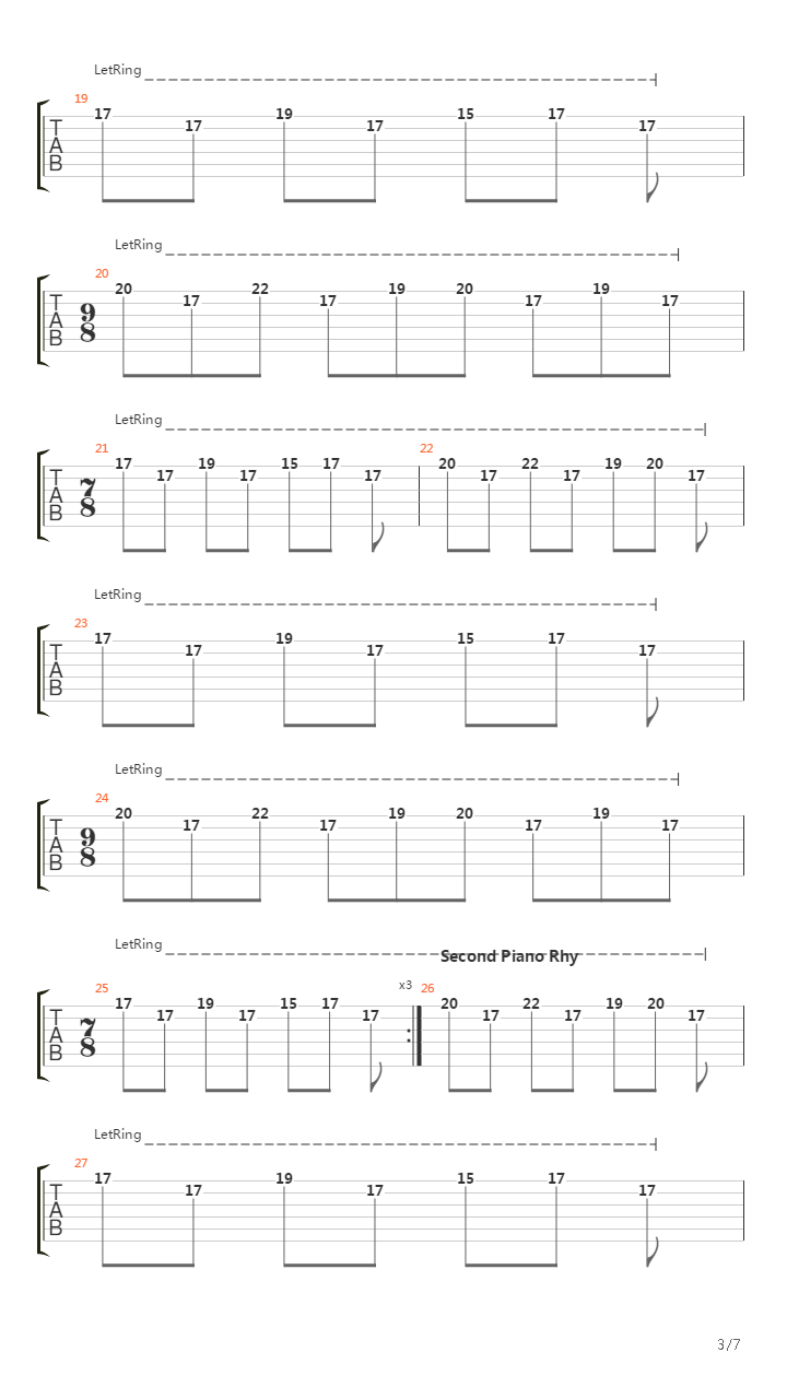 Tubular Bells Part 1吉他谱