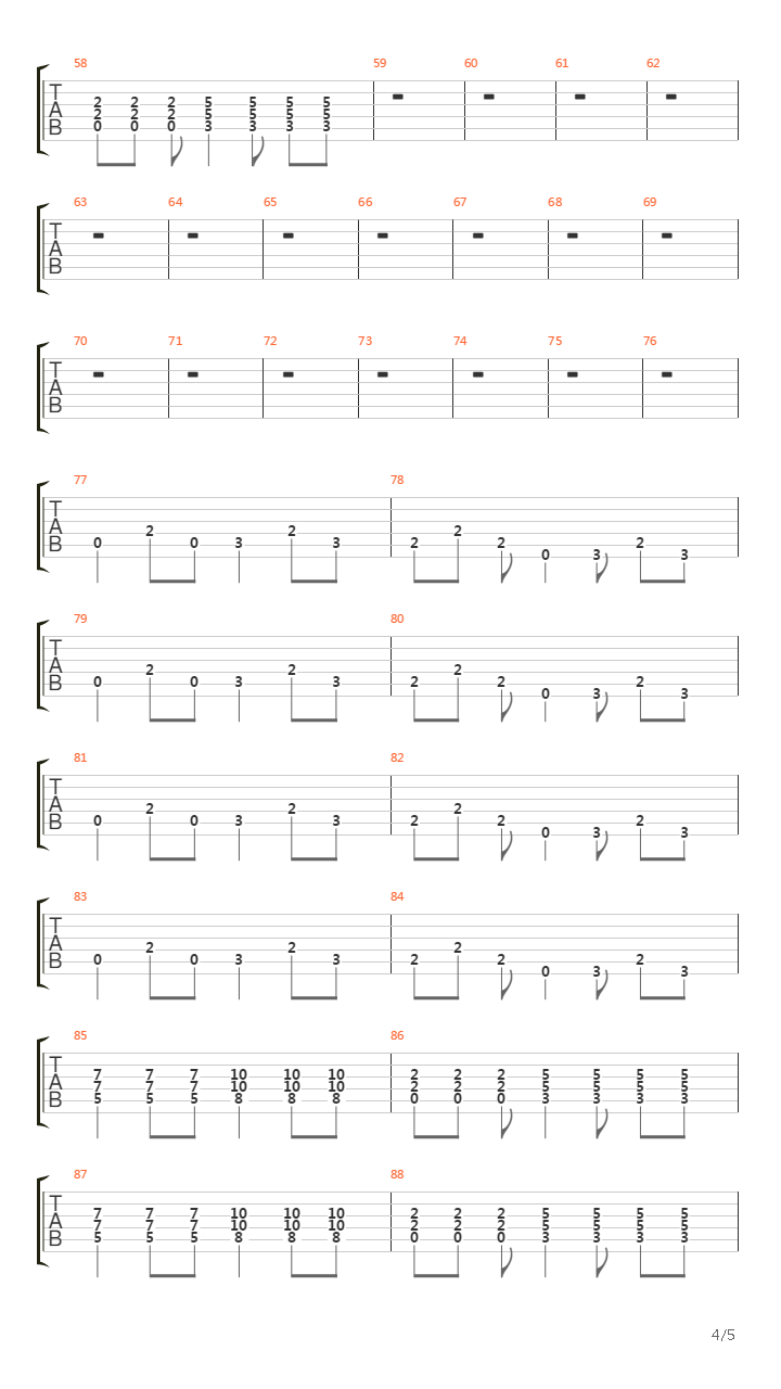 Tude吉他谱