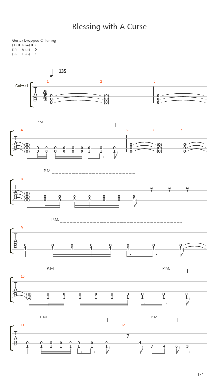Blessing With A Curse吉他谱