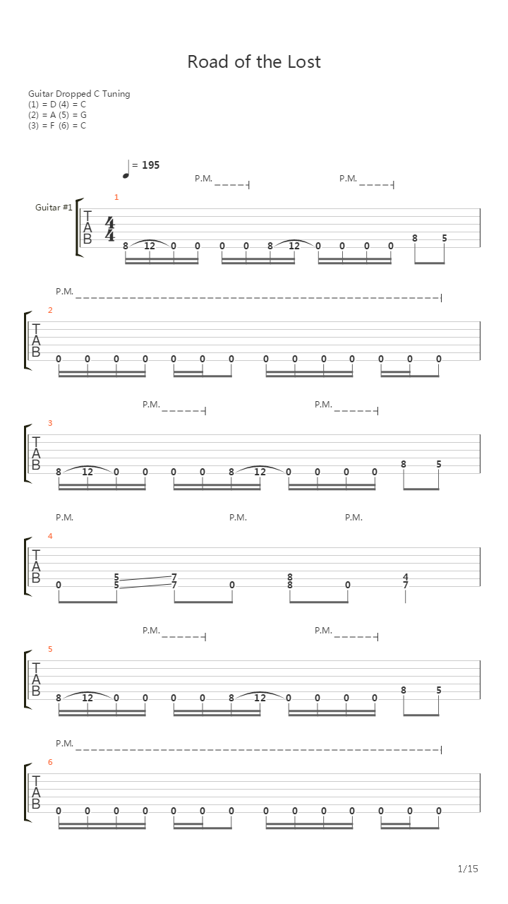 Road Of The Lost吉他谱