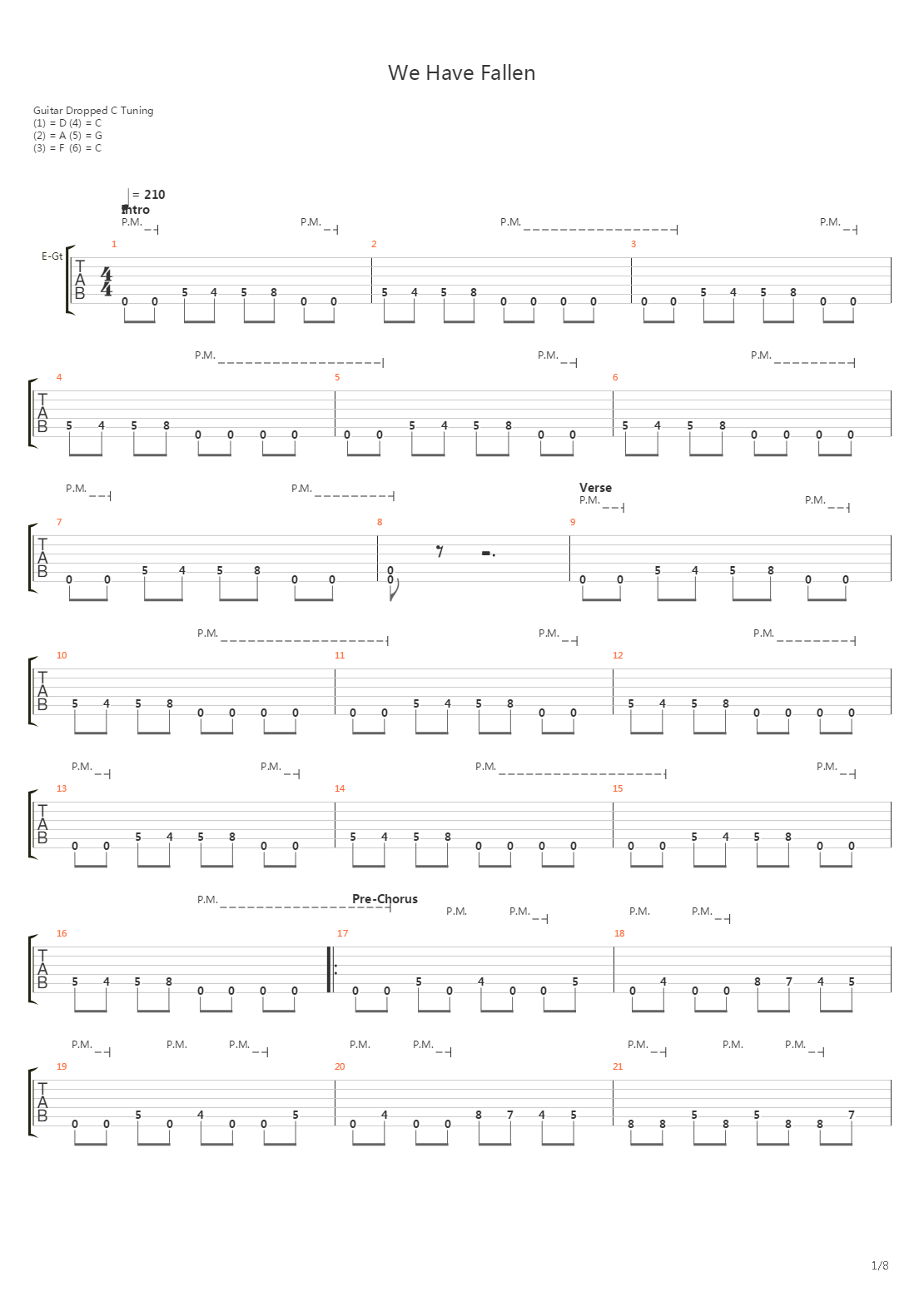 We Have Fallen吉他谱
